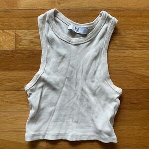 White Halter Tank Top